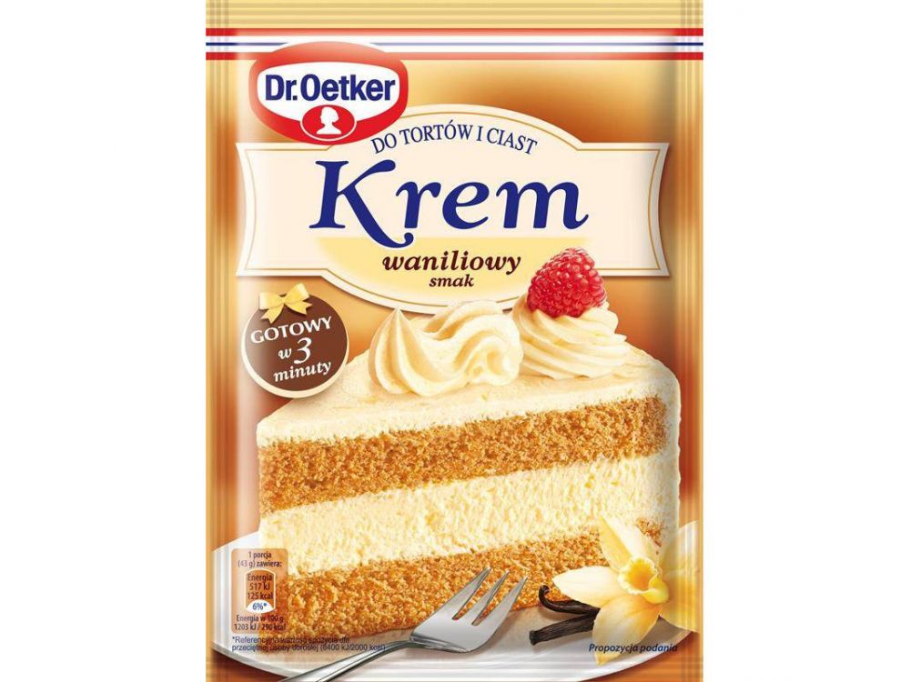 Cream for cakes - Dr. Oetker - vanilla, 120 g