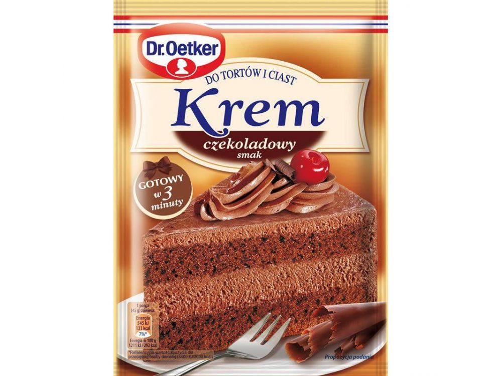 Krem do tortów - Dr. Oetker - czekoladowy, 140 g