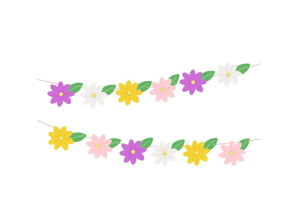 Decorative garland Flowers - 240 cm