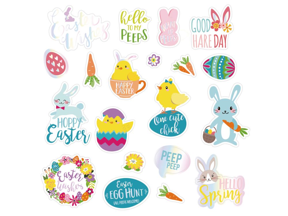 Decorative stickers Easter - 20 pcs.