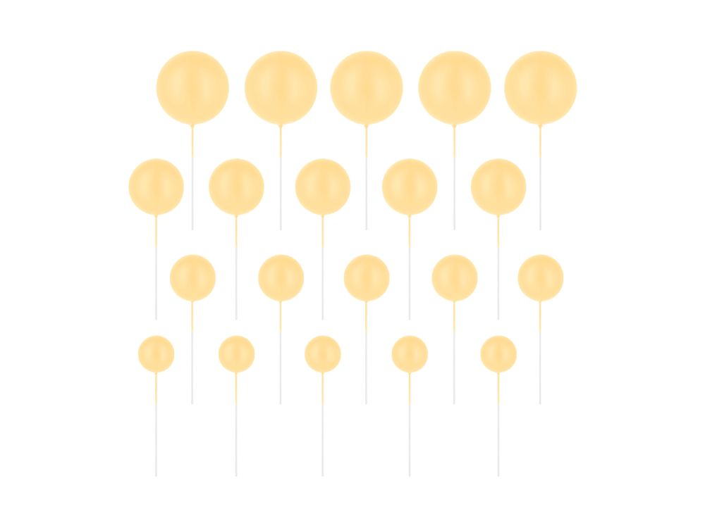 Ball cake toppers - Honey, 20 pcs.