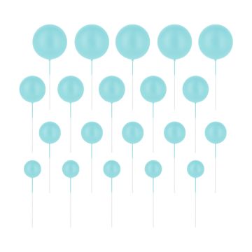 Ball cake toppers - Light Blue, 20 pcs.