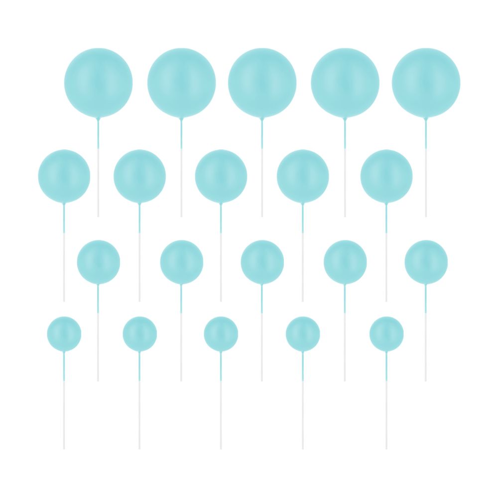Ball cake toppers - Light Blue, 20 pcs.