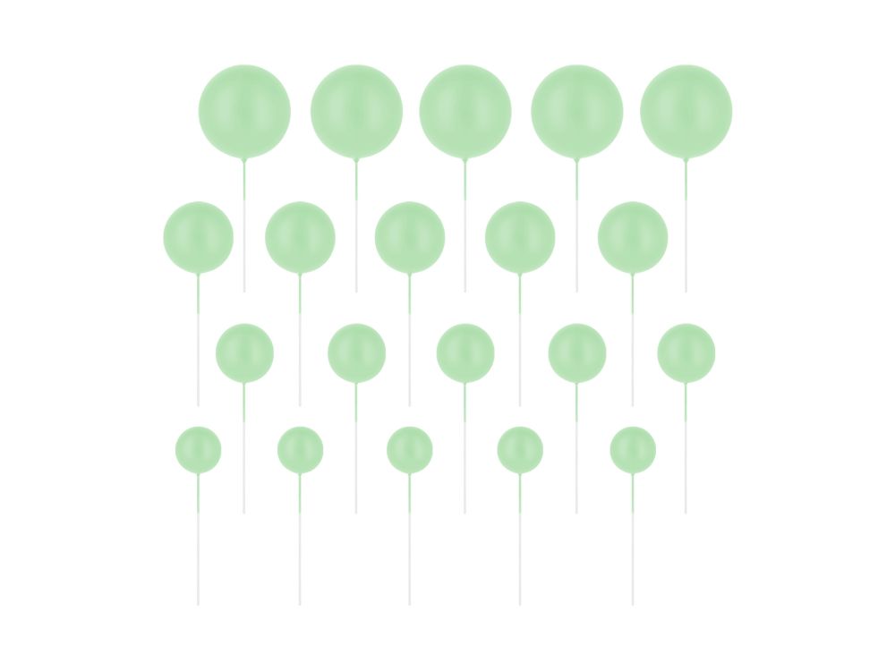 Ball cake toppers - Mint, 20 pcs.