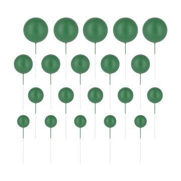 Ball cake toppers - Green, 20 pcs.