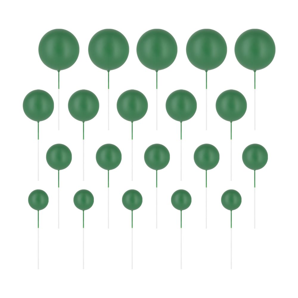 Ball cake toppers - Green, 20 pcs.