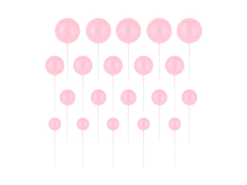 Ball cake toppers - Light Pink, 20 pcs.