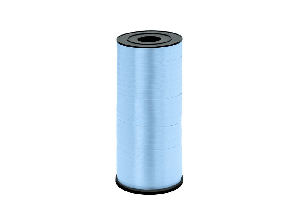 Plastic ribbon for balloons - Light Blue, 5 mm x 92 m