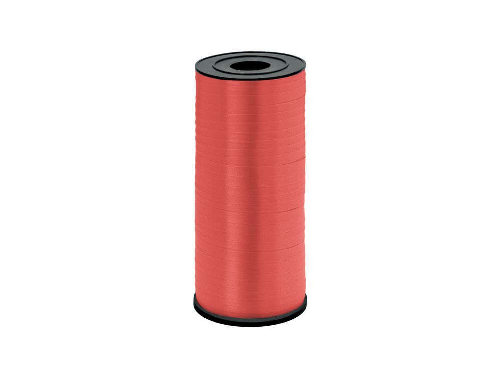 Plastic ribbon for balloons - Red, 5 mm x 92 m