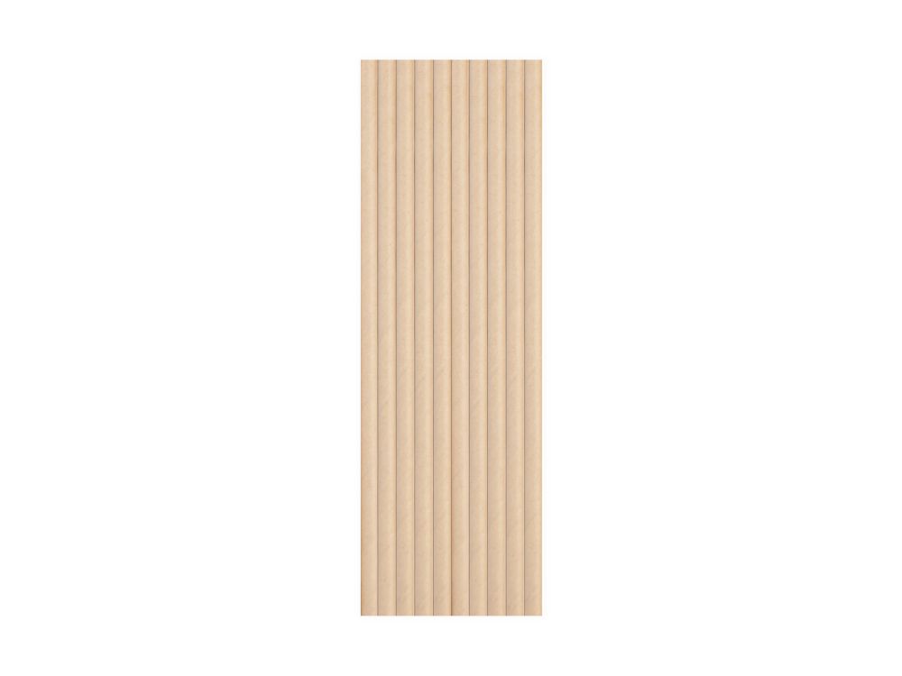 Paper straws - Beige, 19.5 cm, 10 pcs.