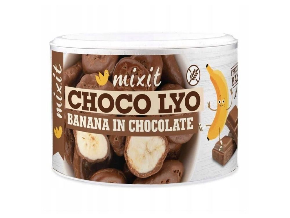 Owoce liofilizowane - Mixit - Banany w czekoladzie, 170 g