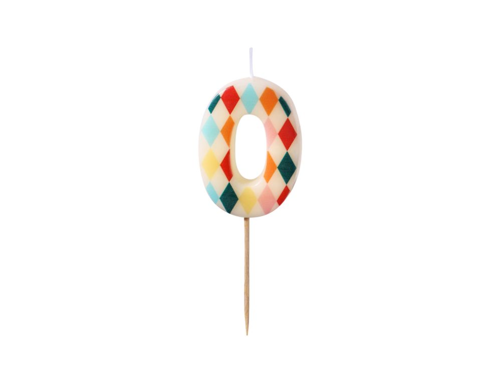 Birthday Candle Diamond - PartyDeco - Number 0