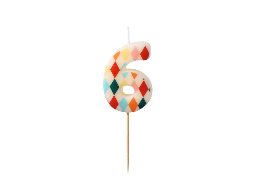Birthday Candle Diamond - PartyDeco - Number 6