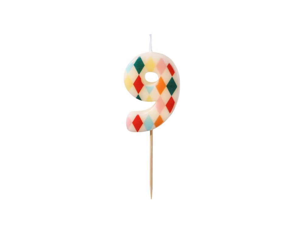 Birthday Candle Diamond - PartyDeco - Number 9