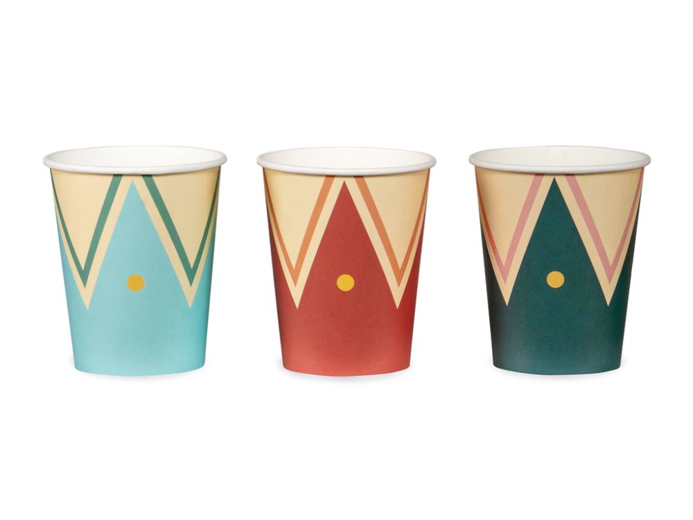 Paper cups Circus Party - PartyDeco - 220 ml, 6 pcs.