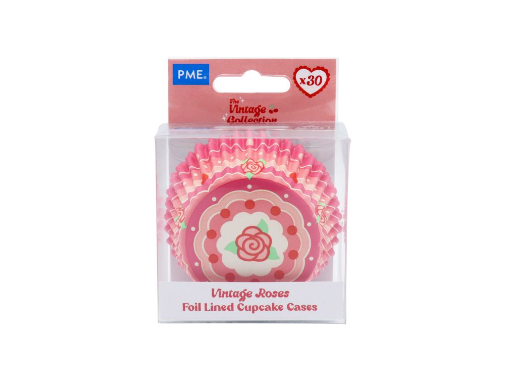 Papilotki do muffinek Vintage Roses - PME - 30 szt.