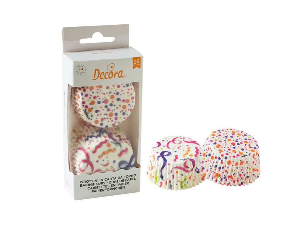 Muffin cupcakes Fiesta - Decora - 50 x 32 mm, 36 pcs.