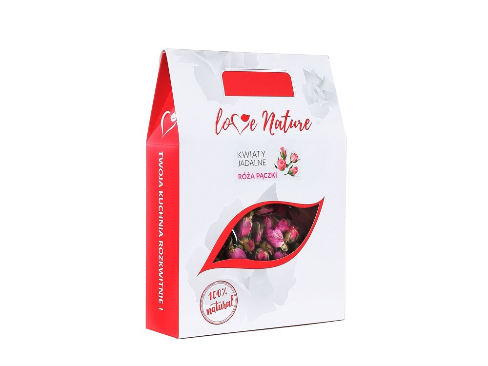 Kwiaty jadalne - Love Nature - pączki róży, 60 g