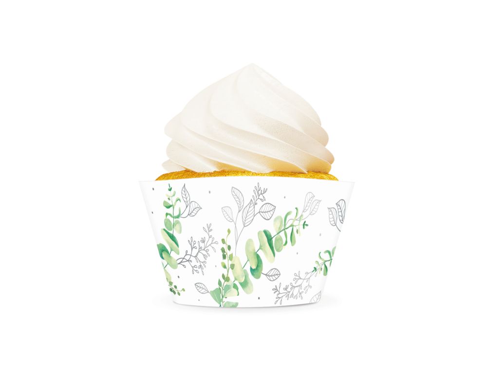 Communion muffin wrappers Eucalyptus - 6 pcs.