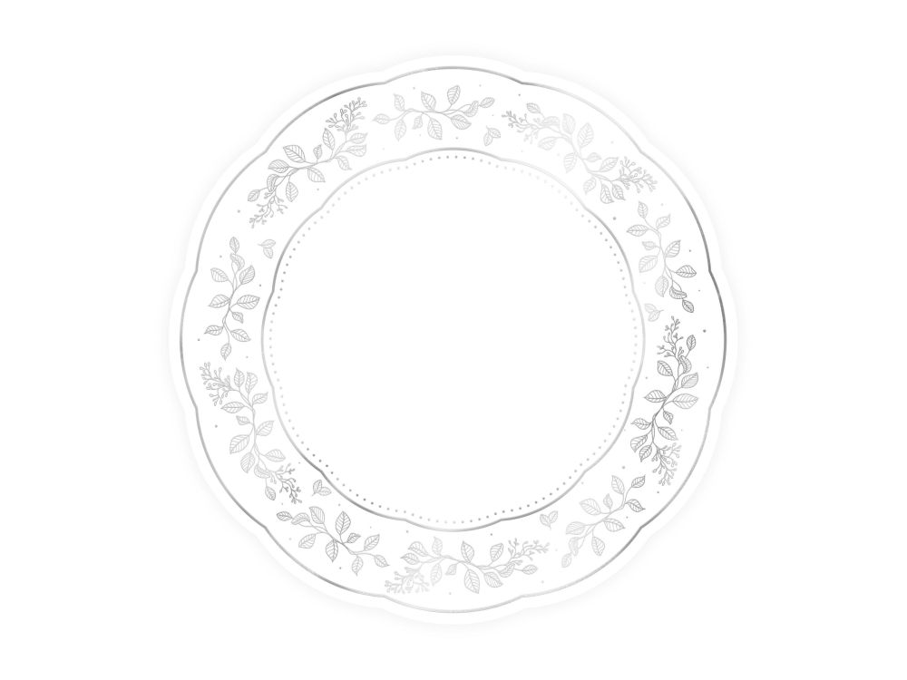 Paper pads - white and silver, 30 x 30 cm, 10 pcs.