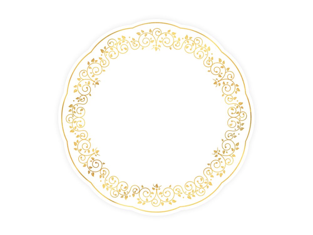 Paper pads - white and gold, 30 x 30 cm, 10 pcs.
