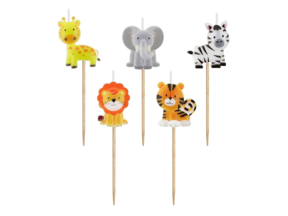 Birthday candles Animals - GoDan - 5 pcs.