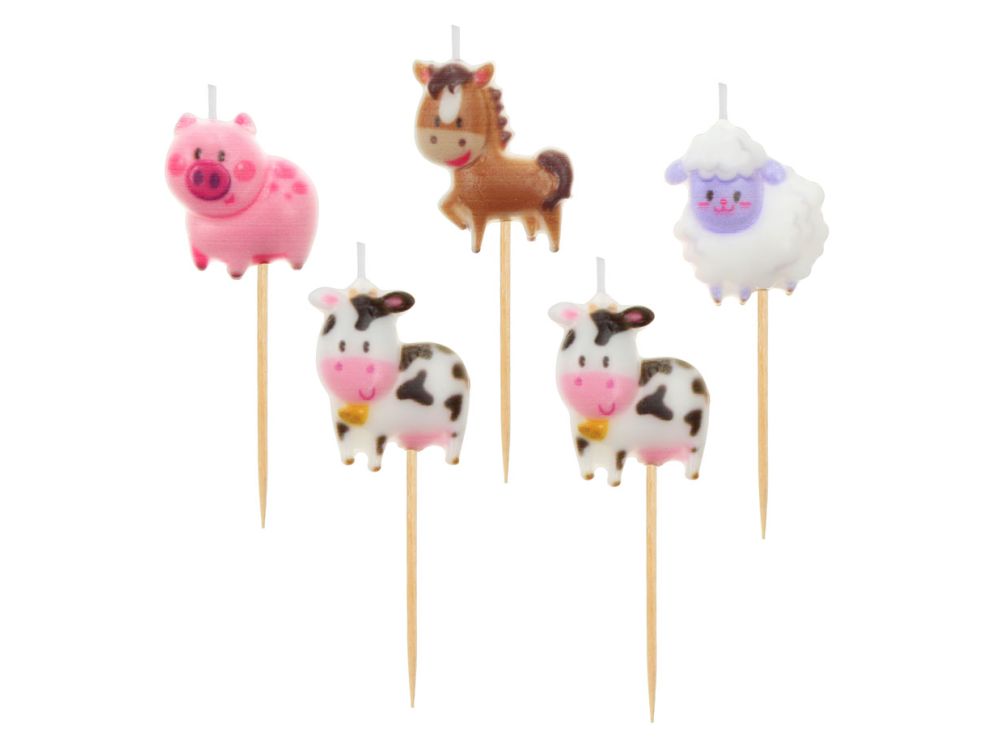Birthday candles Farm - GoDan - 5 pcs.