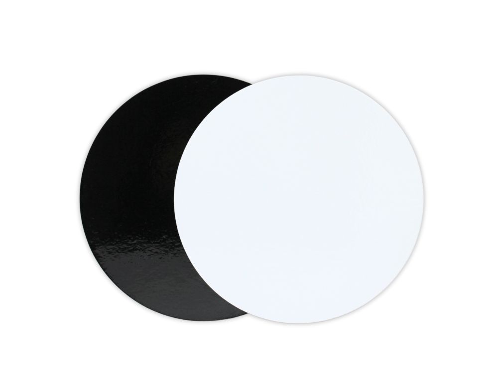 Cake board smooth double-sided - White and Black, 30 cm