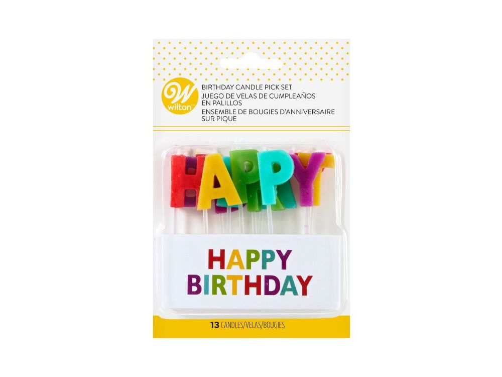 Świeczki urodzinowe Happy Birthday - Wilton