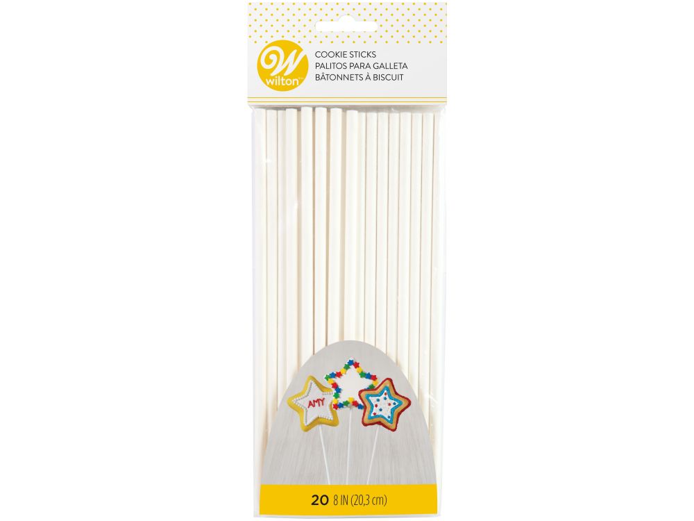 Paper lollipop sticks - Wilton - 20 cm, 20 pcs.