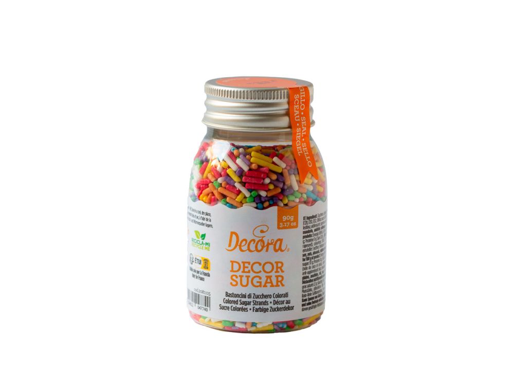 Sugar Sprinkle Colored Sticks - Decora - 90 g