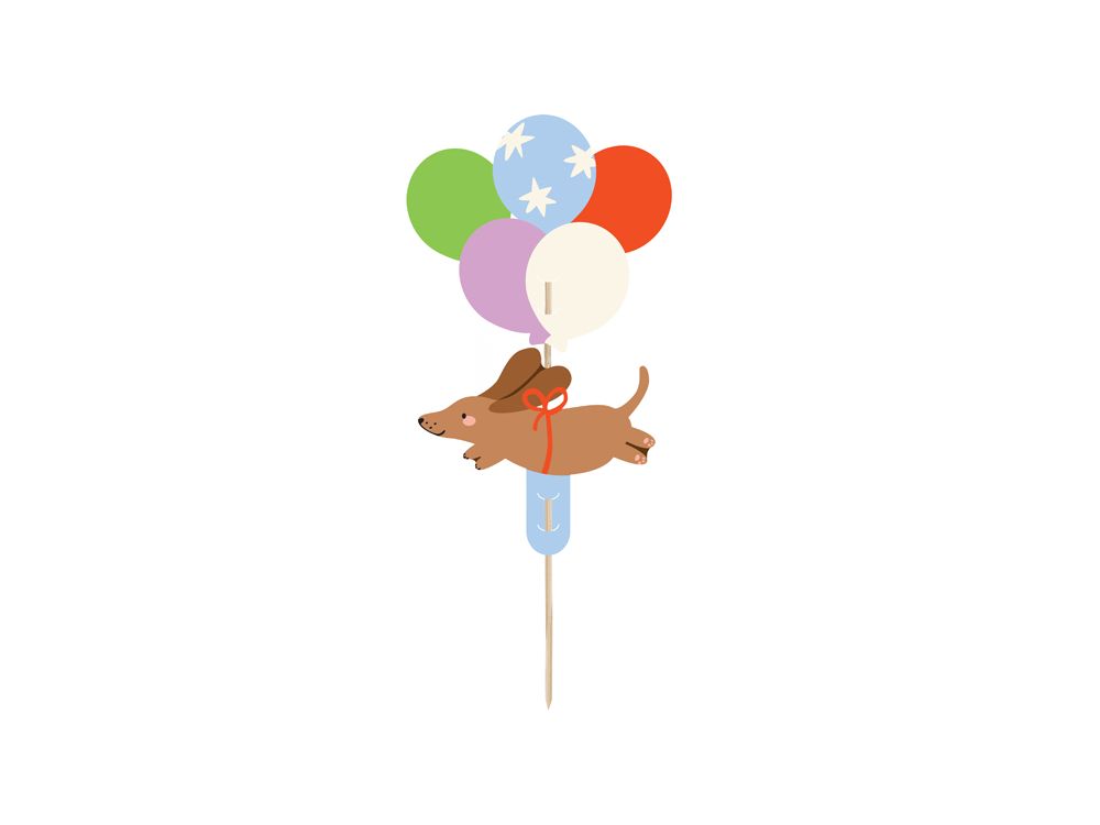 Dachshund Cake Topper - PartyDeco - 9 x 17 cm