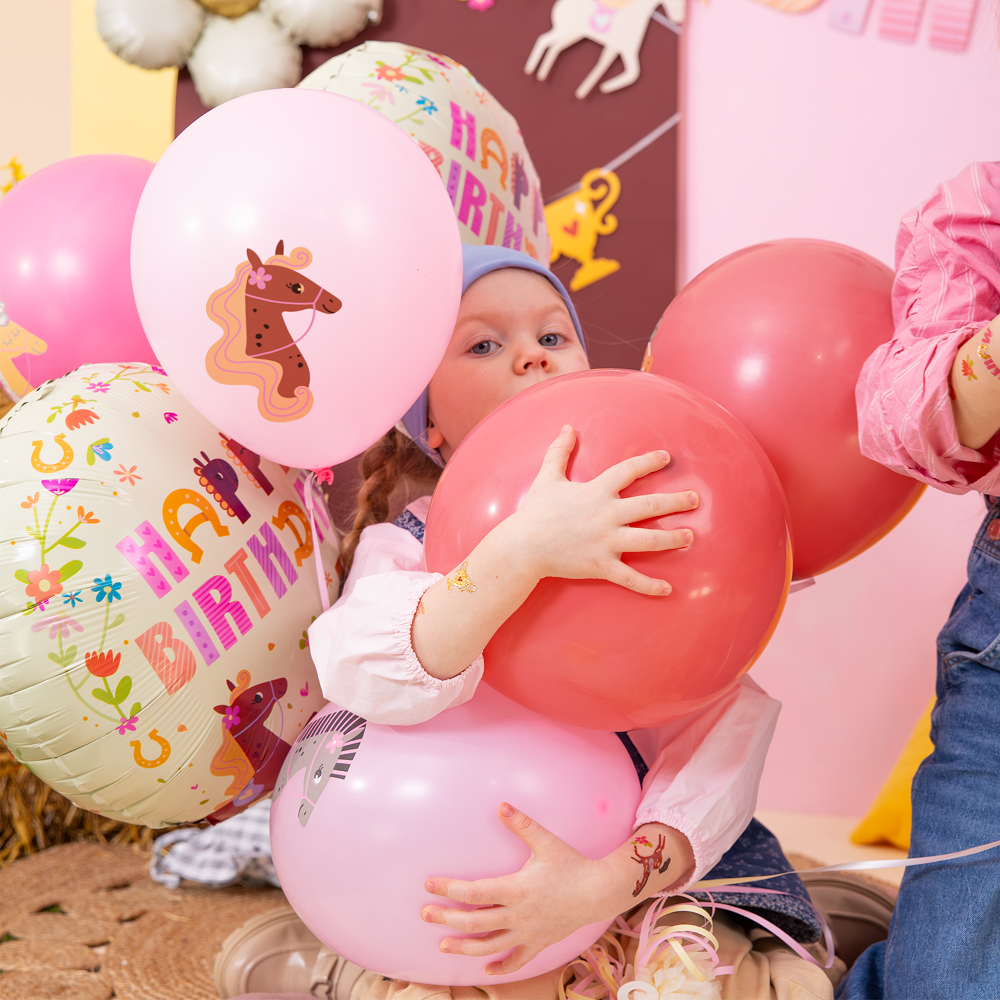 Balony urodzinowe lateksowe Koniki - 30 cm, 6 szt.