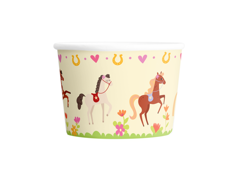 Horse-Themed Ice Cream Cups – Set of 6