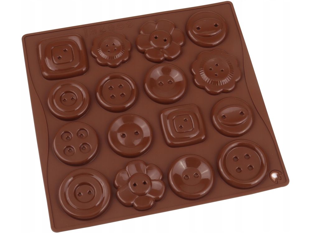 Silicone Mold for Ice Cubes, Chocolates  – Button Shape