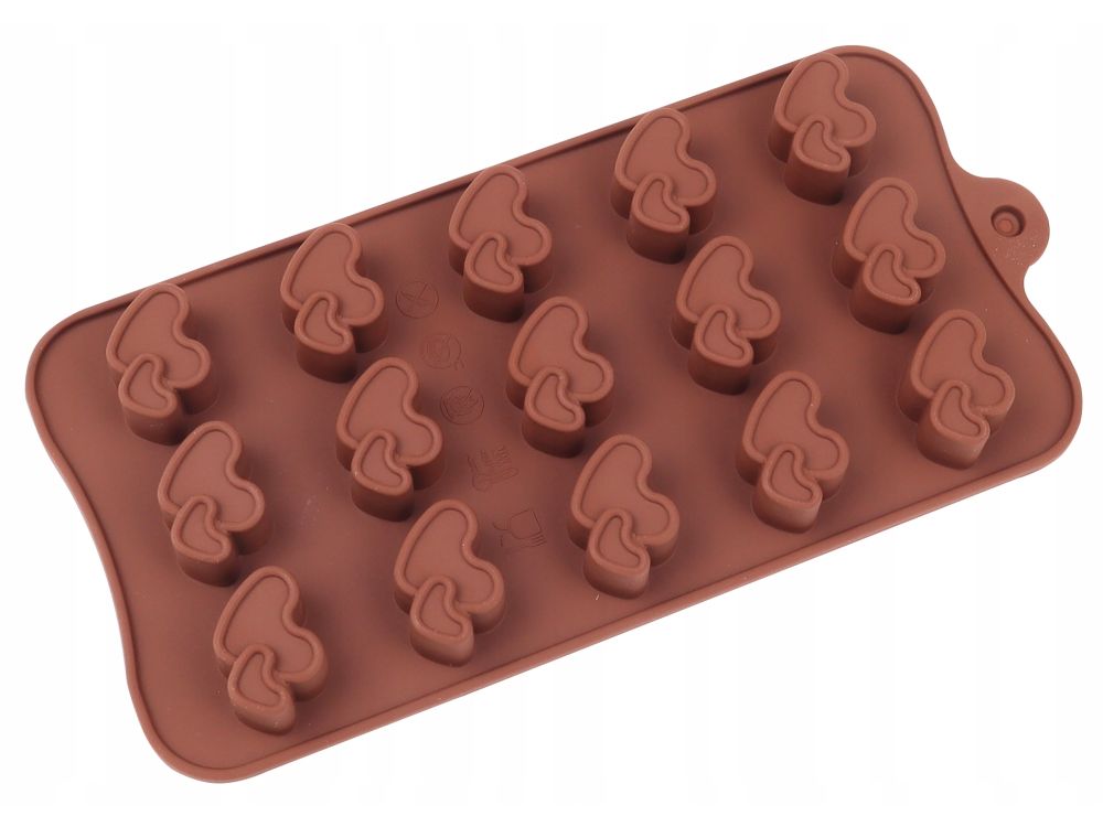 Silicone chocolate mold – Intertwined Hearts