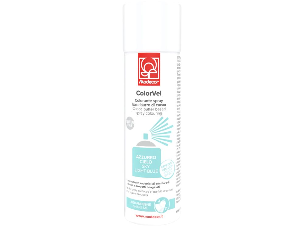 Zamsz w sprayu Velvet Spray - Modecor - Azurro Cielo, 250 ml