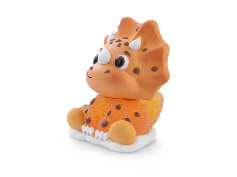 Dinosaur Triceratops sugar figurine - Modecor - orange, 5,7 cm