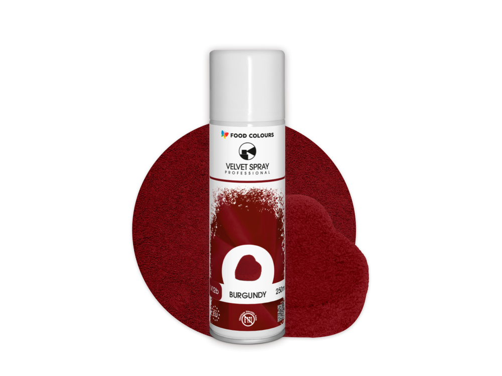Velvet Spray Professional - Food Colours - Burgundy, 250 ml