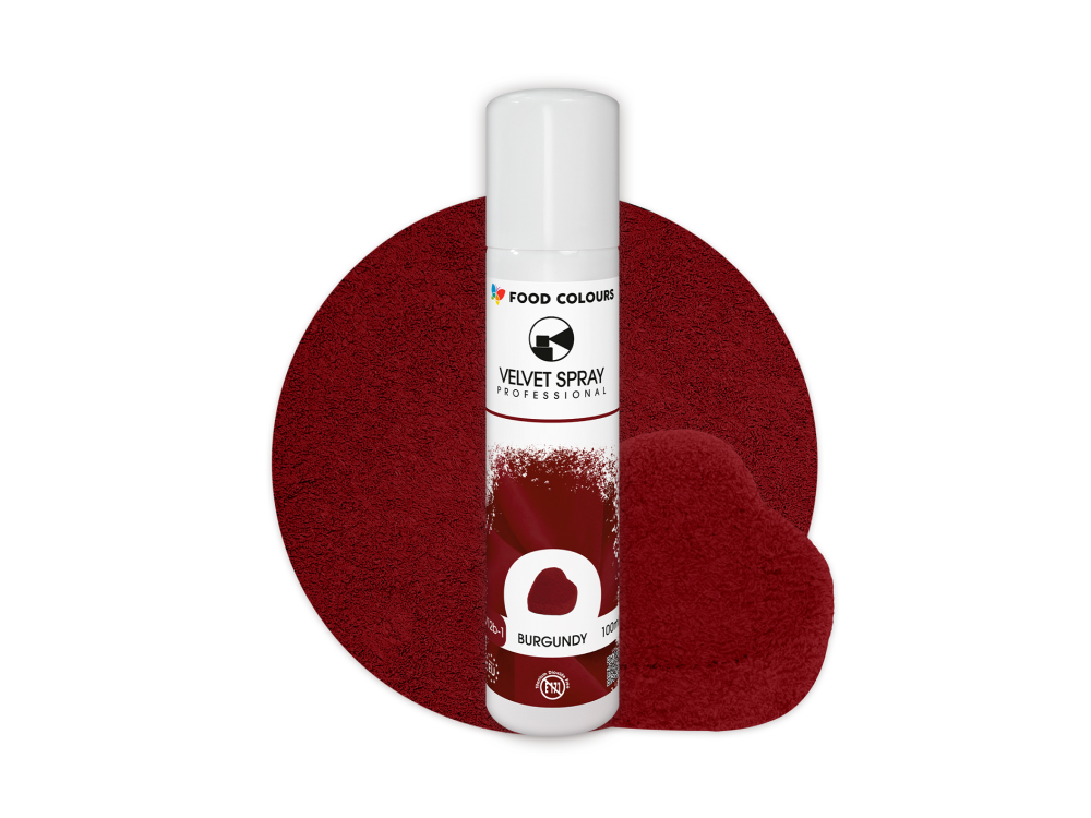 Zamsz w sprayu Velvet Spray - Food Colours - bordowy, 100 ml