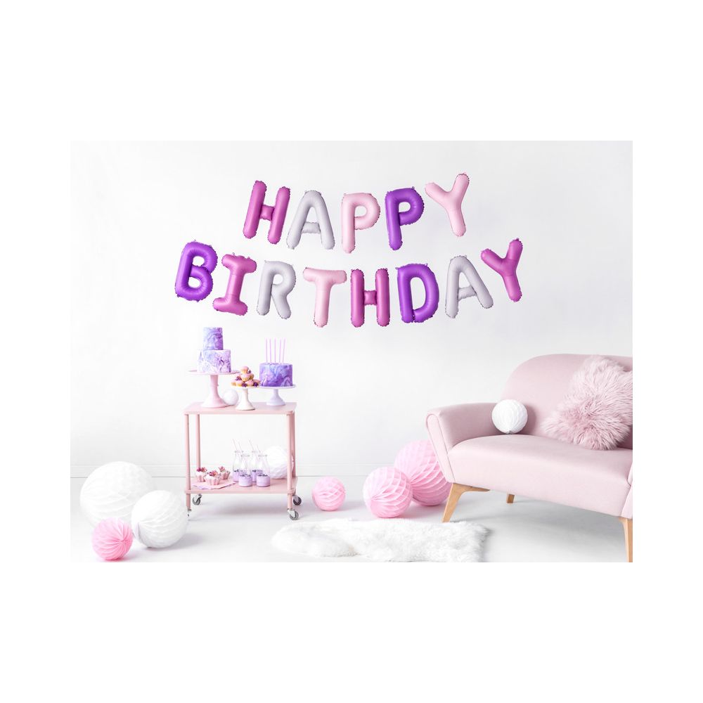 Birthday plain candles - PartyDeco - light lilac, 14 cm, 12 pcs.