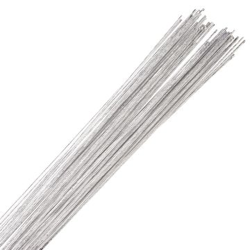 Druciki florystyczne - Culpitt - srebrne, 0,5 mm, 50 szt.