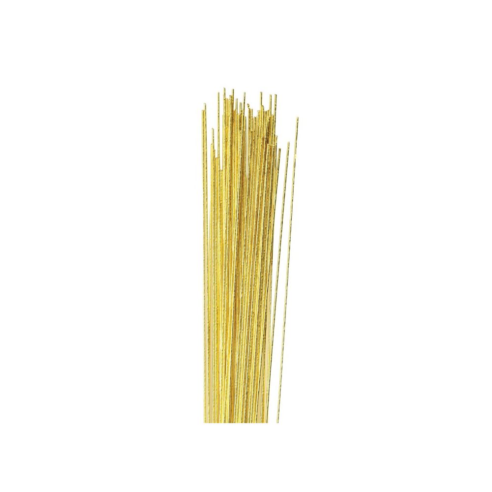 Druciki florystyczne - Culpitt - złote, 0,5 mm, 50 szt.