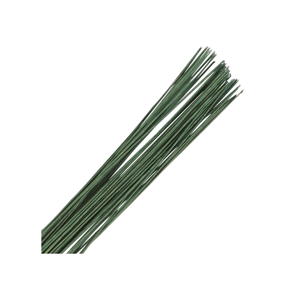 Druciki florystyczne - Culpitt - ciemna zieleń, 0,3 mm, 50 szt.