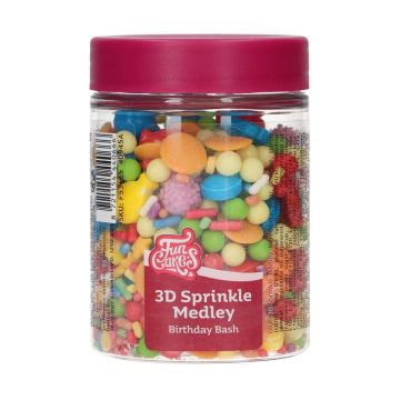 Posypka cukrowa - FunCakes - Birthday Bash, 70 g