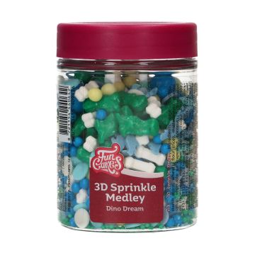 3D Sprinkle Medley - FunCakes - Dino Dream, 70 g