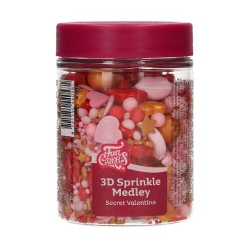3D Sprinkle Medley - FunCakes - Secret Valentine, 70 g