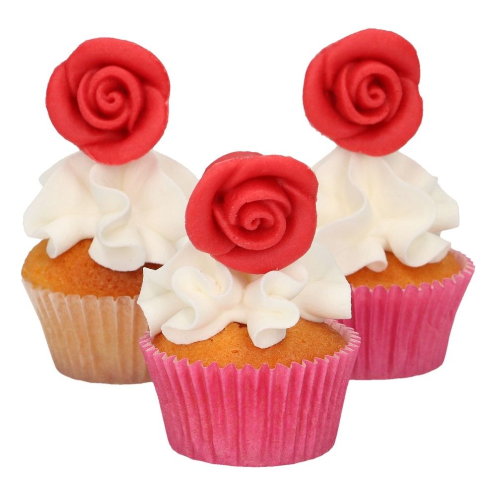 Edible decorations - FunCakes - roses, 6 pcs.