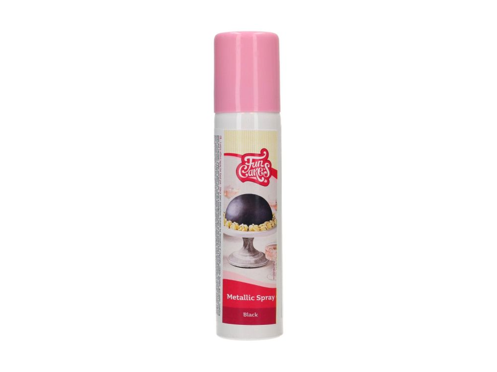 Metallic spray - FunCakes - Black, 100 ml