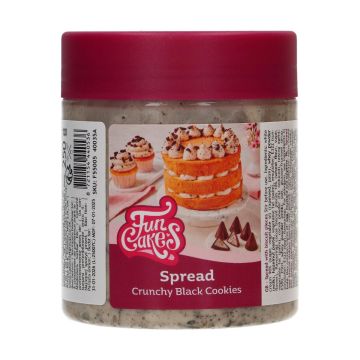 Krem do smarowania - FunCakes - Crunchy Black Cookies, 250 g
